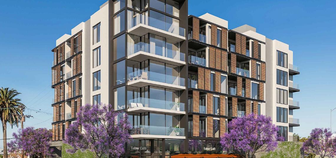 Mixed-use building underway at 3555 Overland Ave. in Palms